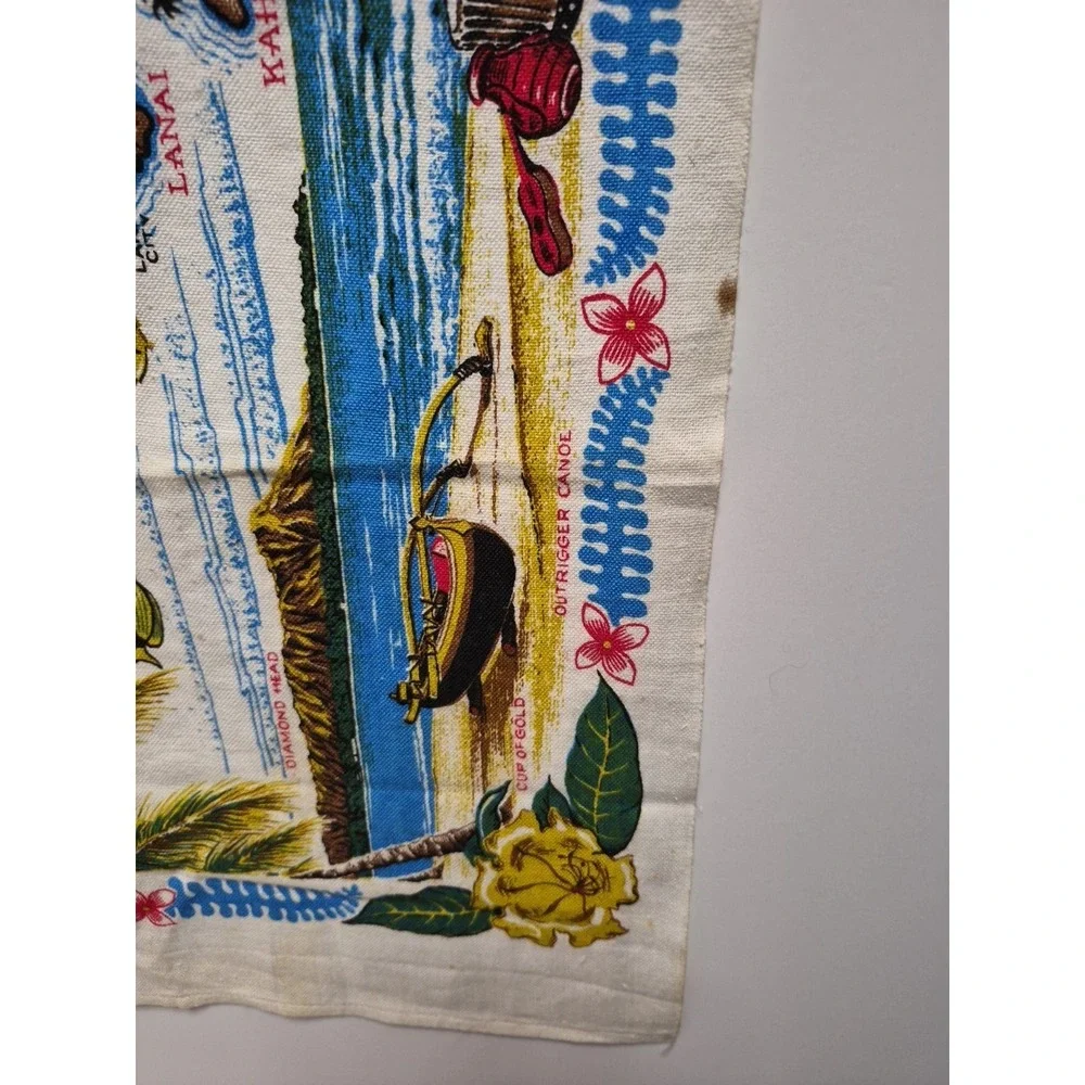 Hawaii The 50th State Tea Towel Souvenir Island Heritage READ DESCRIPTION